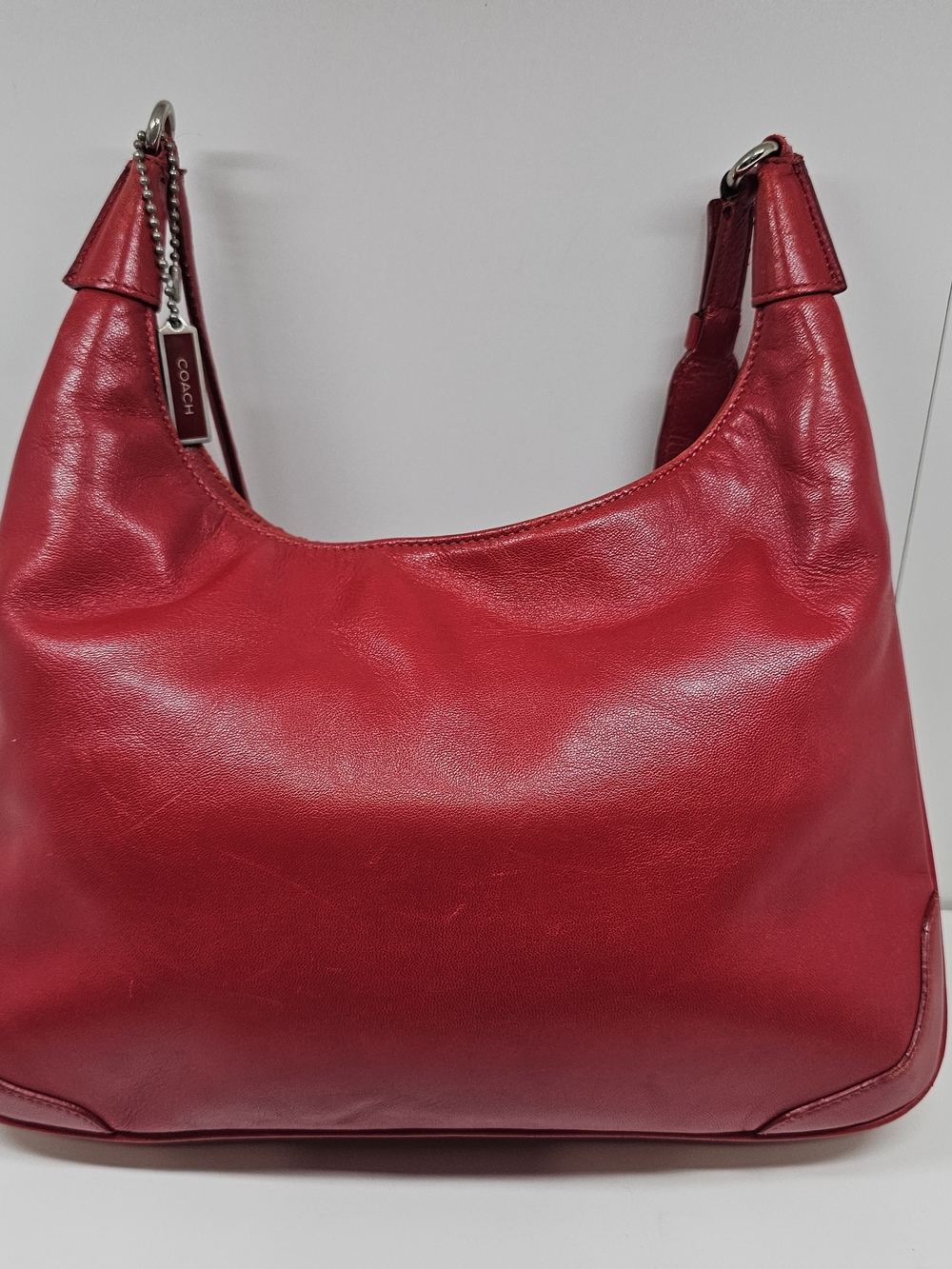 Coach Red Leather Shoulder Hobo